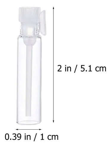Botella De Muestra Transparente De 2 Ml, 100 Unidades, Con P