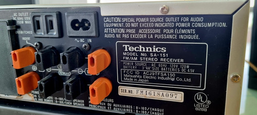Receiver Technics Sa-151 Am-fm Stereo Entrada Tornamesa (Usado)