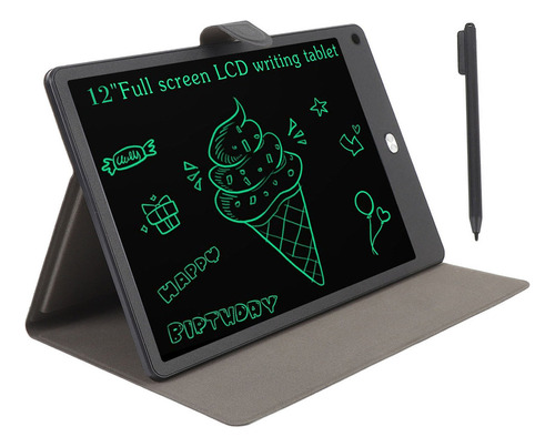A Tableta De Diseño Borrable Pu Ca Con Escritura Lcd De 12
