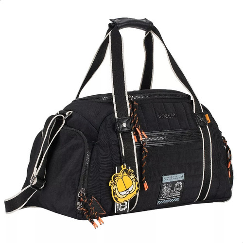 Bolsa Garfield Academia Esportiva Meia Viagem Grande Preto