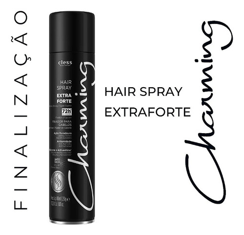Fixador De Cabelo Extra Forte 72h Charming 400ml - Cless