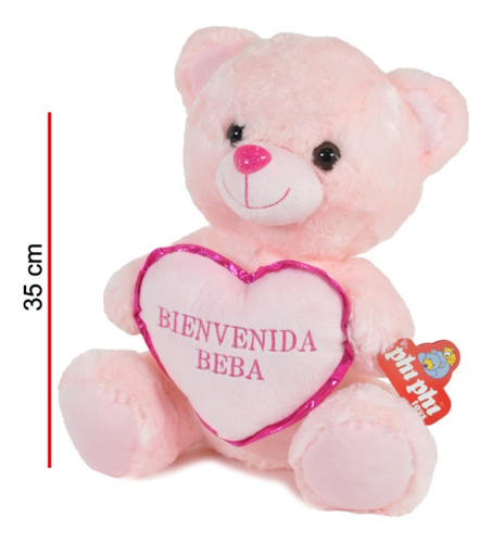 Oso Rosa Recien Nacidos Peluche Bienvenida Beba La Plata