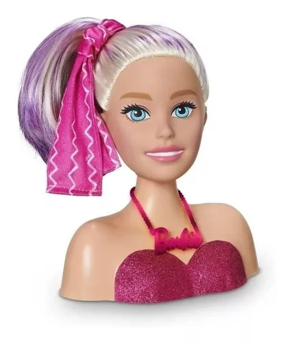 Brinquedo Bonecas Busto Barbie Styling Hair Salão De Beleza