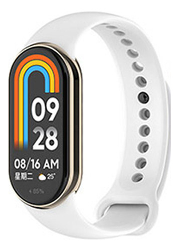 Pulseira Silicone Premium Para Smartband Mi Band 9 Miband 9 Cor Branco Gelado Largura Da Pulseira 15 Cm
