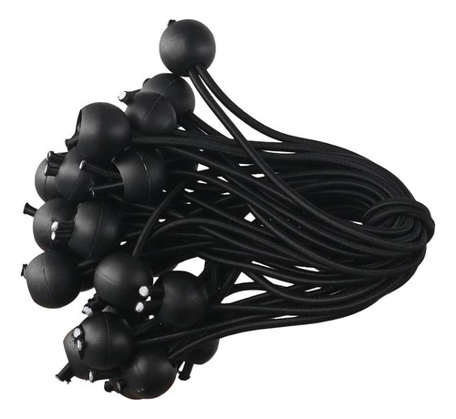 Sshhui 25pcs Ballas Black Bungee Multifuncionales Oxford De