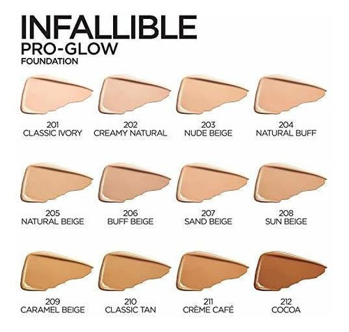 Base Loral Paris Infallible Proglow Beige, 1 Ml De Onça