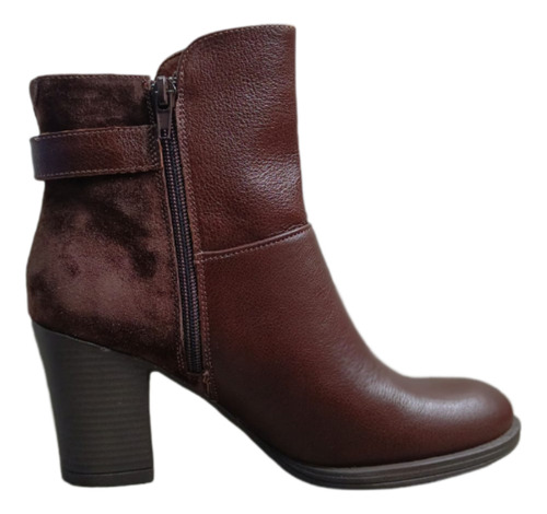 Botin Cuero Mujer Bruno Rossi Bb080 Cafe Elch Brown Gamusino