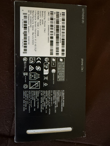 Nothing Phone 3a, 12gb Ram, 256gb, Dual Sim Negro (Nuevo con caja abierta)