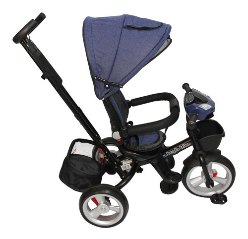 Imagen 3 de 8 de Triciclo Bebeglo Bluetooth Reversible Rs-4080 Azul