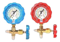 Comprar Doble Manómetro Válvula Ac Refrigerante R134a R410a R22 Alta