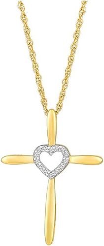 Araiya Fine Jewelry Colgante De Corazón De Cruz De Diamante 