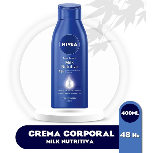 Crema Corporal Nivea Milk Nutritiva Piel Extra Seca 400 Ml 
