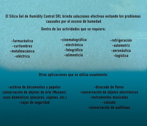 Silicagel Capsulas X 2 Ml Azul. Absorbente. Antihumedad