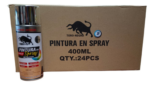 Pintura Aerosol Spray Cromo Uso General 400ml 24unid 