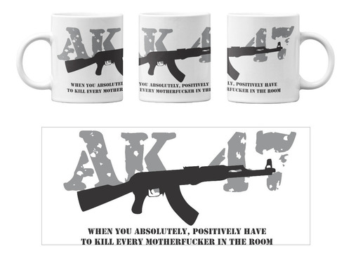 Ak-47 Ak47 Kalashnikov Rifle Gotcha Airsoft Arma Taza