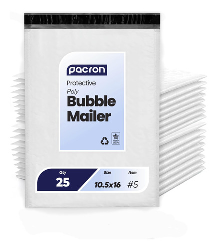 Pacron Marca Poly Bubble Bolsas De Embalaje Impermeables Pol