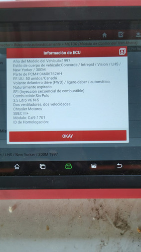 Computadora De Motor Concorde Intrepid Vision 1997 3.5l (Usado)