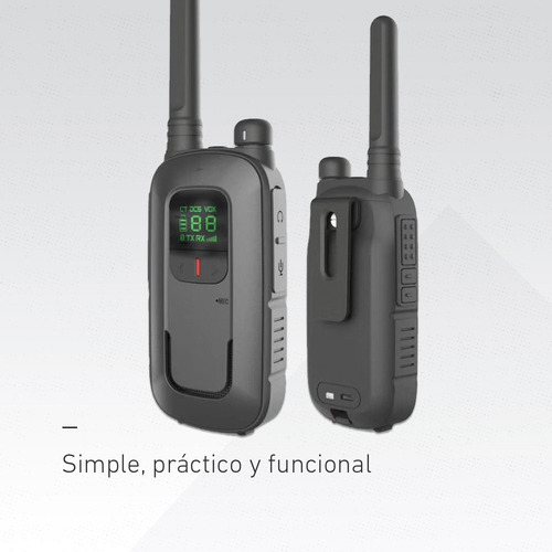 Imagen 5 de 10 de Kit 2 Handy Baofeng Radio Walkie Talkie Bft12 16ch Uhf Lcd
