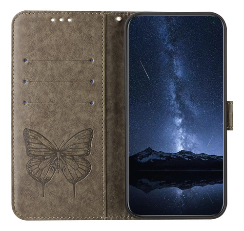 Funda Para Infinix Smart 5/6 Hd/7/7 Hd/9 4g Kickstand, 3d Floral, Ranuras Para Tarjetas Con Forma De Mariposa