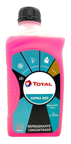 Liquido Refrigerante Auto Total Supra Rojo Concentrado