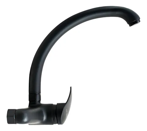 Grifo Monocomando 20cm Negro Pared Italomix Lh3257