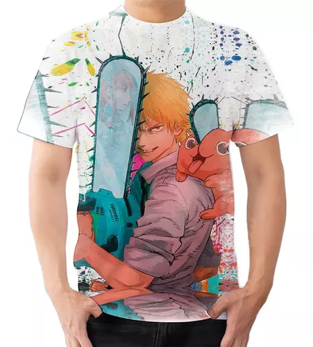 Camisa Camiseta Chainsaw Man Denji Motosserra Anime 2