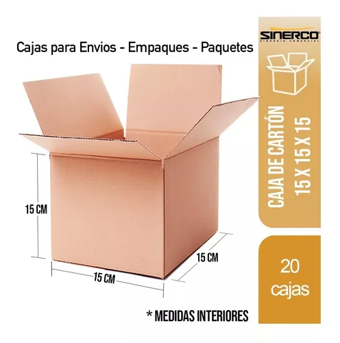 20 Pz - Cajas De Carton Para Envios 15 X 15 X 15 Cm