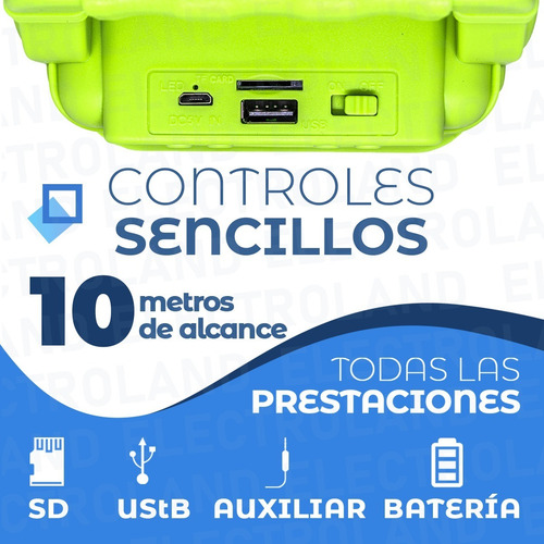Imagen 6 de 10 de Parlante Bluetooth Portátil Led Inalámbrico Usb Recargable