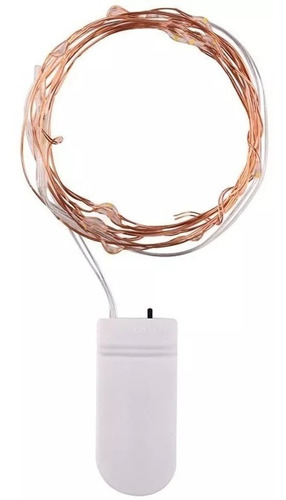 Fio De Cobre Cordão Luz 2m 20 Leds Fairy Light Bateria 2032 Cor da luz Branco-quente Tensão de operação 3V 3V