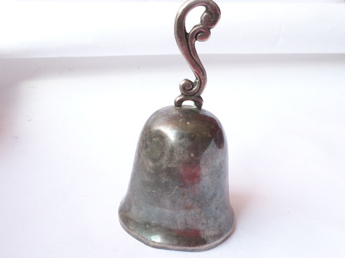 Imagen 1 de 6 de Campana Antigua Bronce Baño Plata