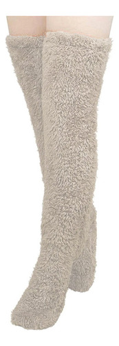 * A Calcetines De Felpa High Warmers, Suaves, For Mujer,