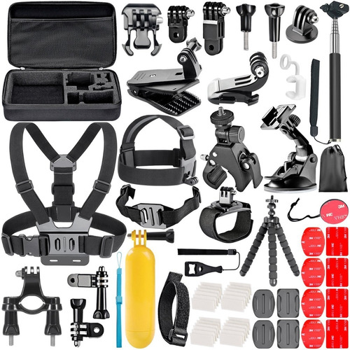 Kit De Accesorios X 50 Gopro Sjcam Action Cam Estuche Ditron