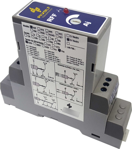 Relé Falta De Fase Trifásico, 220v Sem Neutro Din 35mm