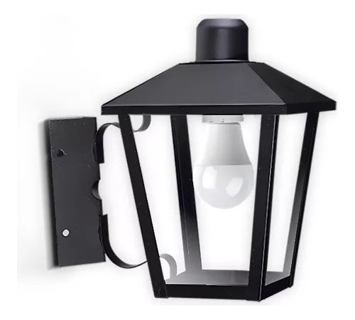 Farol Trapezoidal C/ Fijación Esquinero De Hierro Y Vidrio 