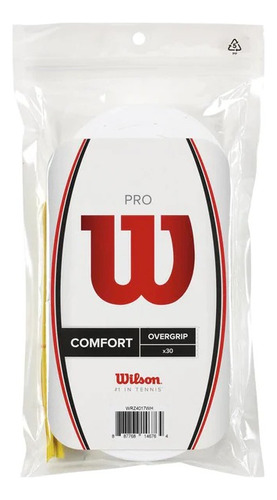 Pacote Cubre Grip Wilson Pro Comfort Overgrip X 30 cores brancas