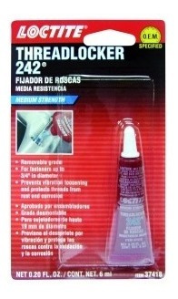 Traba-roscas,uso.gral,resist.med,tor3/4 . 6ml Loctite 24