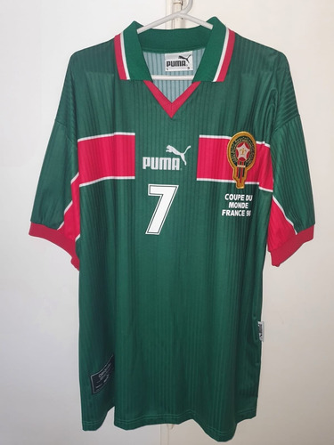 Camiseta Seleccion Marruecos Puma 1996 #7 Hadji Talle 3