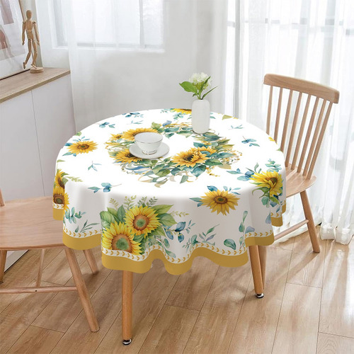Hi, Toalha De Mesa Redonda Com Flores Para Decoração De