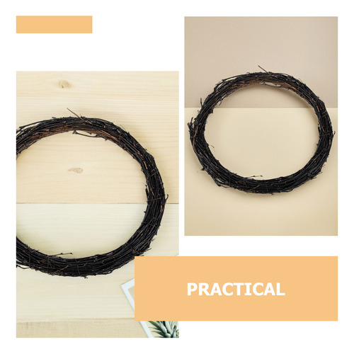 Juego De 2 Coronas De Ratán Natural Para Halloween Diy, Colo