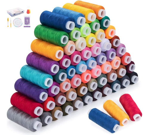 Kits De Hilos De Coser 60 Colores 250 Yardas Por Carret...