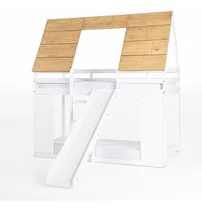 Comprar Cabaña Cama Superpuesta Montessori Wendy Con Tobogán Blanco Wendy