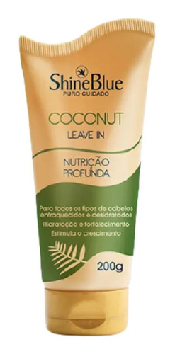 Leave In Shine Blue Coconut Oil Nutrição Profunda 200g