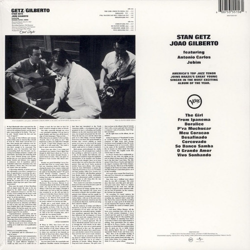 Imagen 2 de 5 de Stan Getz Joao Gilberto Vinilo Nuevo Sellado