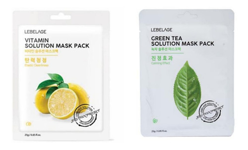 Mascarillas Coreanas_ Vitamina C Y Té Verde_ Reafirmante_5+5