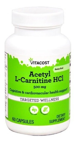 Acetyl L-carnitine Hcl 500 Mg 60 Cápsulas 