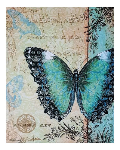 Imagen 2 de 4 de Lámina De Decoupage Set Mariposas
