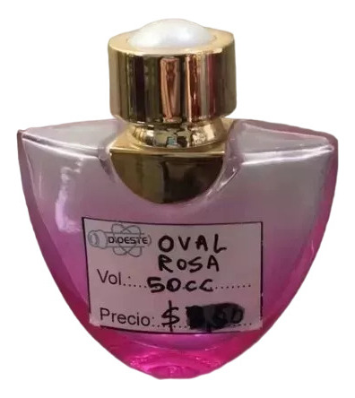 2 Envases Simil Fino Souvenir 50cc Perfume Oval Rosa #15