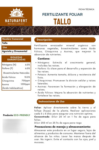 Fertilizante Foliar Orgánico Para Raíz