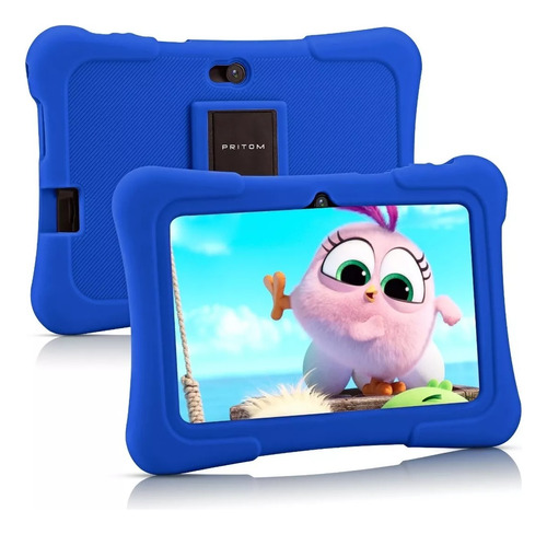 Tablet infantil Pritom de 7 polegadas com capa de 2/32 Gb para Android Blue