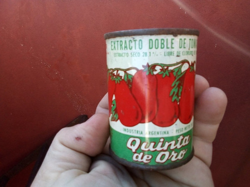 Antigua Lata Vacía Extracto De Tomate Quinta De Oro 1975